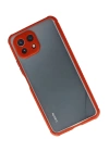BFS  Xiaomi Mİ 11 Lite Kılıf Miami Şeffaf Silikon - Kırmızı