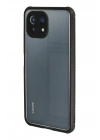 BFS  Xiaomi Mİ 11 Lite Kılıf Miami Şeffaf Silikon - Siyah
