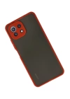 BFS  Xiaomi Mİ 11 Lite Kılıf Montreal Silikon Kapak - Kırmızı