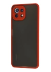 BFS  Xiaomi Mİ 11 Lite Kılıf Montreal Silikon Kapak - Kırmızı