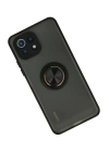 BFS Xiaomi Mİ 11 Lite Kılıf Montreal Yüzüklü Silikon Kapak - Siyah