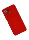 BFS  Xiaomi Mİ 11 Lite Kılıf Nano içi Kadife Silikon - Kırmızı