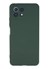 BFS  Xiaomi Mİ 11 Lite Kılıf Nano içi Kadife Silikon - Koyu Yeşil