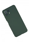 BFS  Xiaomi Mİ 11 Lite Kılıf Nano içi Kadife Silikon - Koyu Yeşil