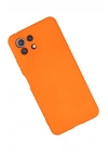 BFS  Xiaomi Mİ 11 Lite Kılıf Nano içi Kadife Silikon - Turuncu