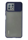 BFS  Xiaomi Mİ 11 Lite Kılıf Palm Buzlu Kamera Sürgülü Silikon - Lacivert