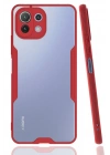 BFS  Xiaomi Mİ 11 Lite Kılıf Platin Silikon - Kırmızı