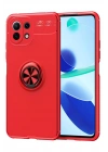 BFS  Xiaomi Mİ 11 Lite Kılıf Range Yüzüklü Silikon - Kırmızı