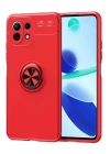 BFS  Xiaomi Mİ 11 Lite Kılıf Range Yüzüklü Silikon - Kırmızı