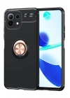 BFS  Xiaomi Mİ 11 Lite Kılıf Range Yüzüklü Silikon - Siyah-Gold