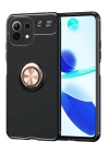 BFS  Xiaomi Mİ 11 Lite Kılıf Range Yüzüklü Silikon - Siyah-Gold