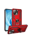 BFS  Xiaomi Mİ 11 Lite Kılıf Sofya Yüzüklü Silikon Kapak - Kırmızı