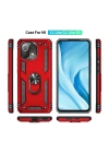 BFS  Xiaomi Mİ 11 Lite Kılıf Sofya Yüzüklü Silikon Kapak - Kırmızı