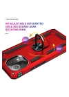 BFS  Xiaomi Mİ 11 Lite Kılıf Sofya Yüzüklü Silikon Kapak - Kırmızı