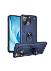 BFS  Xiaomi Mİ 11 Lite Kılıf Sofya Yüzüklü Silikon Kapak - Lacivert