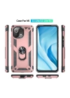 BFS  Xiaomi Mİ 11 Lite Kılıf Sofya Yüzüklü Silikon Kapak - Rose