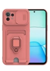 BFS  Xiaomi Mİ 11 Lite Kılıf Zuma Kartvizitli Yüzüklü Silikon - Pembe