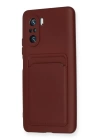 BFS  Xiaomi Mi 11i Kılıf Kelvin Kartvizitli Silikon - Bordo