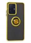 BFS  Xiaomi Mi 11T Pro Kılıf Montreal Yüzüklü Silikon Kapak - Sarı
