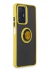 BFS Xiaomi Mi 11T Pro Kılıf Montreal Yüzüklü Silikon Kapak - Sarı