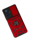 BFS  Xiaomi Mi 11T Pro Kılıf Pars Lens Yüzüklü Silikon - Kırmızı