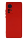 BFS  Xiaomi Mi 12 Kılıf Nano içi Kadife Silikon - Kırmızı