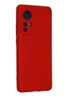 BFS  Xiaomi Mi 12 Kılıf Nano içi Kadife Silikon - Kırmızı