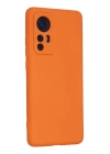 BFS  Xiaomi Mi 12 Kılıf Nano içi Kadife Silikon - Turuncu