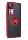 BFS  Xiaomi Mi 12T Pro Kılıf Montreal Yüzüklü Silikon Kapak - Kırmızı