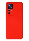 BFS  Xiaomi Mi 12T Pro Kılıf Nano içi Kadife Silikon - Kırmızı
