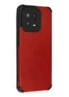 BFS  Xiaomi Mi 13 Kılıf Loop Deri Silikon - Kırmızı