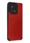 BFS Xiaomi Mi 13 Kılıf Loop Deri Silikon - Kırmızı