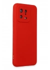 BFS  Xiaomi Mi 13 Kılıf Nano içi Kadife Silikon - Kırmızı