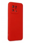 BFS Xiaomi Mi 13 Kılıf Nano içi Kadife Silikon - Kırmızı