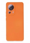 BFS Xiaomi Mi 13 Lite Kılıf Nano içi Kadife Silikon - Turuncu