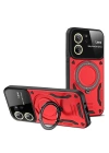 BFS  Xiaomi Mi 13T Pro Kılıf Joy Lens Standlı Kapak - Kırmızı
