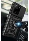 BFS Xiaomi Mi 13T Pro Kılıf Pars Lens Yüzüklü Silikon - Siyah