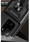 BFS Xiaomi Mi 13T Pro Kılıf Pars Lens Yüzüklü Silikon - Siyah