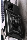 BFS Xiaomi Mi 13T Pro Kılıf Pars Lens Yüzüklü Silikon - Siyah