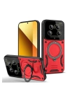 BFS  Xiaomi Mi 14 Ultra Kılıf Joy Lens Standlı Kapak - Kırmızı