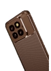 BFS Xiaomi Mi 14T Pro Kılıf Auto Focus Karbon Kapak - Kahverengi