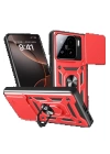 BFS  Xiaomi Mi 15 Kılıf Pars Lens Yüzüklü Silikon - Kırmızı