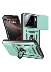 BFS  Xiaomi Mi 15 Kılıf Pars Lens Yüzüklü Silikon - Yeşil