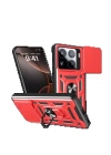 BFS  Xiaomi Mi 15 Pro Kılıf Pars Lens Yüzüklü Silikon - Kırmızı