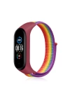 BFS  Xiaomi Mi Band 4 Hasırlı Cırtcırtlı Kordon - Gökkuşağı