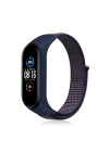BFS  Xiaomi Mi Band 4 Hasırlı Cırtcırtlı Kordon - Lacivert-Mor