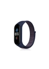 BFS  Xiaomi Mi Band 4 Hasırlı Cırtcırtlı Kordon - Lacivert-Mor
