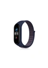BFS  Xiaomi Mi Band 4 Hasırlı Cırtcırtlı Kordon - Lacivert-Mor