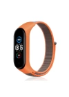 BFS  Xiaomi Mi Band 4 Hasırlı Cırtcırtlı Kordon - Turuncu-Gri