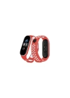 BFS  Xiaomi Mi Band 4 Spor Delikli Kordon - Kırmızı-Beyaz